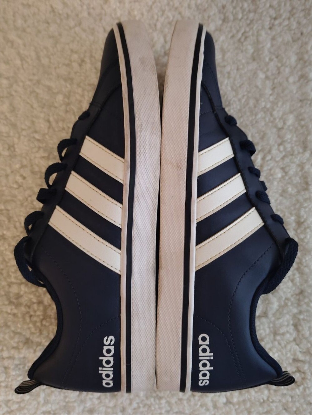 Adidas VS Pace Navy & White. Size 8.5